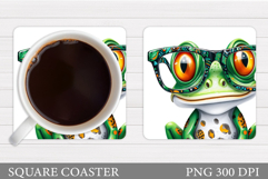 Frog Coaster Design. Frog Sublimation Product Image 1
