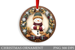 Snowman Christmas Ornament. Snowman Ornament Design Product Image 1