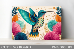 Hummingbird Cutting Board. Flowers Kitchen Cutting Board Product Image 1