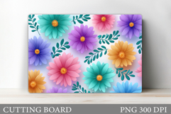 Daisy Flowers Cutting Board. Flowers Kitchen Cutting Design Product Image 1