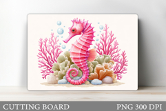 Seahorse Cutting Board. Sea Cutting Board Sublimation Product Image 1