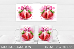Strawberry Mug Design. Strawberry Sublimation Product Image 1
