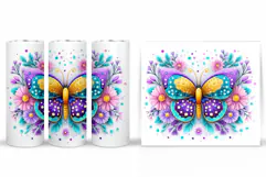 Butterfly Tumbler Sublimation. Butterfly Sublimation Product Image 2