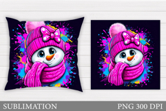 Christmas Penguin Pillow. Christmas Pillow Design Product Image 1