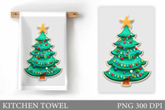 Christmas Tree Kitchen Towel. Christmas Kitchen Towel Design Product Image 1