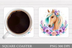 Horse Coaster Design. Horse Sublimation Product Image 1