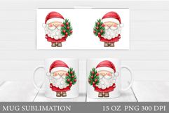 Santa Claus Mug Design. Christmas Mug Sublimation Product Image 1