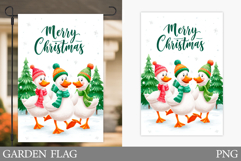 Christmas Goose Garden Flag. Christmas Garden Flag Design Product Image 1