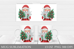 Santa Claus Mug Design. Christmas Mug Sublimation Product Image 1