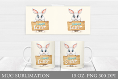 Easter Bunny Mug Design. Easter Mug Sublimation Product Image 1