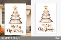 Christmas Tree Garden Flag. Christmas Garden Flag Design Product Image 1