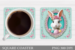 Easter Bunny Coaster. Bunny Easter Coaster Design Product Image 1