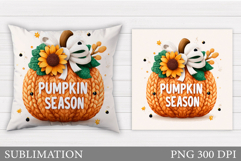 Pumpkin Pillow Design. Pumpkin Sublimation Product Image 1