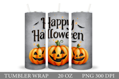Halloween Pumpkin Tumbler Wrap. Halloween Tumbler Design Product Image 1