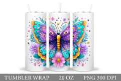 Butterfly Tumbler Sublimation. Butterfly Sublimation Product Image 1