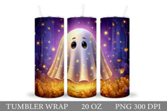 Ghost Tumbler Sublimation. Halloween Tumbler Design Product Image 1