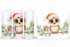 Christmas Owl Tumbler Design. Christmas Tumbler Sublimation Product Image 2