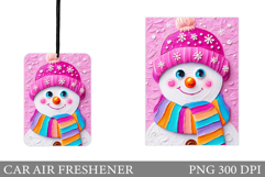 Snowman Car Air Freshener. Christmas Car Air Freshener Product Image 1