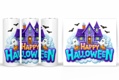 Happy Halloween Tumbler. Cute Pumpkin Tumbler Sublimation Product Image 2