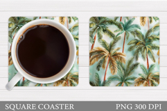 Palm Tree Coaster Design. Palm Tree Sublimation Product Image 1