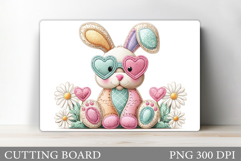Cute Bunny Cutting Board. Bunny Sublimation Product Image 1