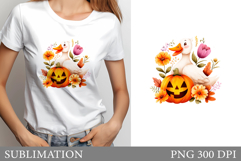 Halloween Goose T-Shirt. Halloween T-Shirt Sublimation Product Image 1