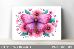 Butterfly Cutting Board Design. Butterfly Sublimation Product Image 1