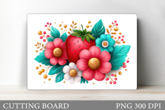 Strawberry Cutting Board. Berry Kitchen Cutting Board Product Image 1