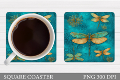 Dragonfly Coaster Design. Dragonfly Sublimation Product Image 1