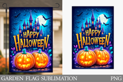 Halloween Garden Flag Design. Halloween Sublimation Product Image 1