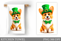 St Patrick Dog Kitchen Towel. St Patrick Kitchen Towel Product Image 1
