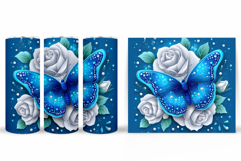 Butterfly Flowers Tumbler. Butterfly Tumbler Sublimation Product Image 2