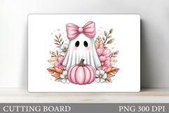 Cute Halloween Cutting Board. Cute Ghost Cutting Board Product Image 1