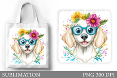 Cute Dog Tote Bag Design. Dog Sublimation Product Image 1