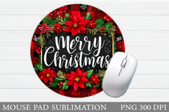 Merry Christmas Mouse Pad. Christmas Mouse Pad Sublimation Product Image 1