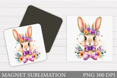 Cute Bunny Magnet Design. Cute Bunny Sublimation Product Image 1