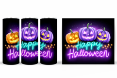 Scary Pumpkin Tumbler Design. Halloween Tumbler Sublimation Product Image 2