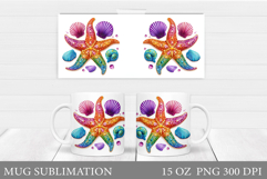 Starfish Mug Design. Starfish Sublimation Product Image 1