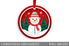 Snowman Christmas Ornament. Snowman Ornament Design Product Image 1