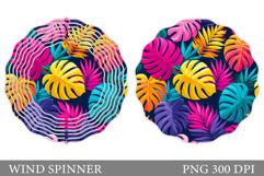 Tropical Leaves Wind Spinner. Tropical Wind Spinner Design Product Image 1
