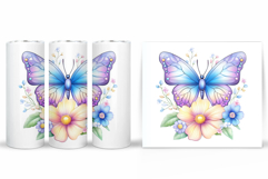 Butterfly Tumbler Sublimation. Summer Tumbler Design Product Image 2
