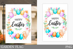 Easter Garden Flag Sublimation. Easter Garden Flag Design Product Image 1
