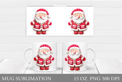 Cute Santa Claus Mug Design. Christmas Mug Sublimation Product Image 1