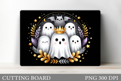 Cute Ghost Cutting Board. Cute Halloween Cutting Board Product Image 1