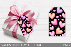 Valentines Gift Tag Design. Hearts Gift Tag Printable Product Image 1