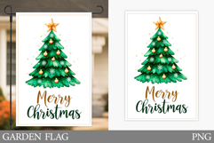 Christmas Tree Garden Flag. Merry Christmas Garden Flag Product Image 1