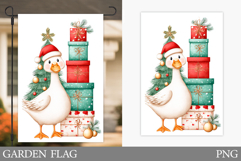 Christmas Goose Garden Flag. Christmas Garden Flag Design Product Image 1