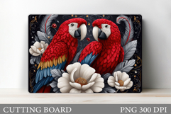Parrots Cutting Board Design. Parrots Kitchen Cutting Board Product Image 1