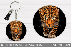 Leopard Keychain Design. Leopard Sublimation Product Image 1