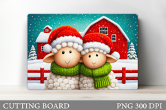 Christmas Lamb Cutting Board. Christmas Cutting Board Product Image 1